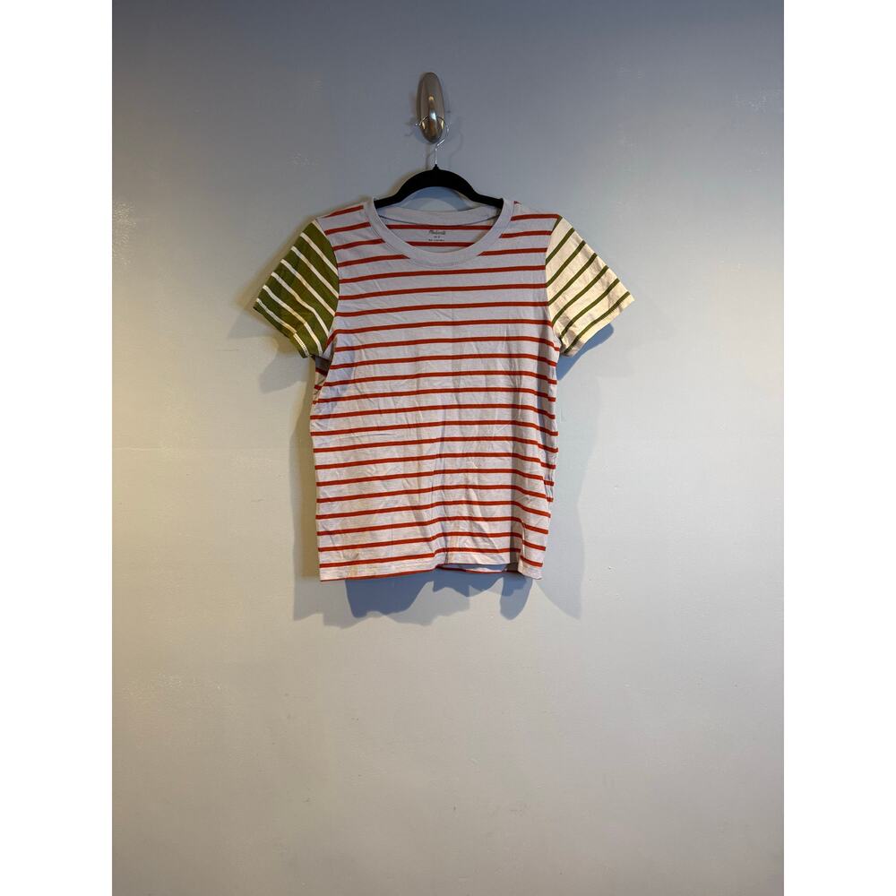 Madewell 100% Cotton Striped Crewneck Tee